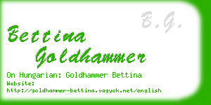 bettina goldhammer business card